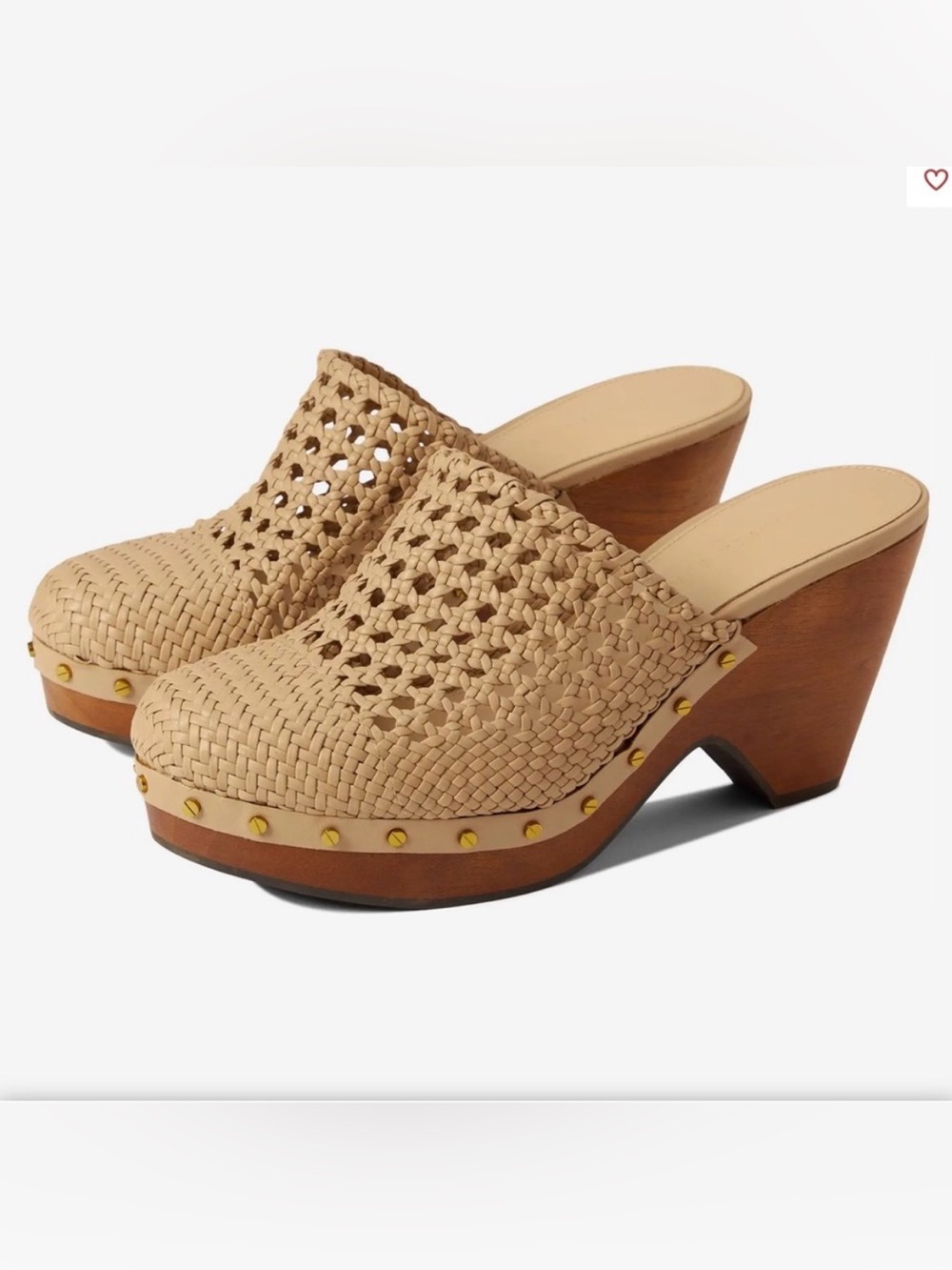 Veronica Beard Hardie Woven Leather Boho Slip On Clog Size 8.5 NEW